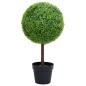 vidaXL Planta de boj artificial forma de bola con maceta verde 71 cm vidaXL Planta de boj artificial forma de bola con maceta verde 71 cm