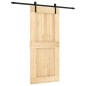 vidaXL Puerta corredera con herrajes madera maciza de pino 90x210 cm