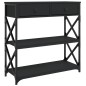 vidaXL Mesa consola madera de ingeniería negra 75x28x75 cm vidaXL Mesa consola madera de ingeniería negra 75x28x75 cm