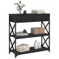 vidaXL Mesa consola madera de ingeniería negra 75x28x75 cm vidaXL Mesa consola madera de ingeniería negra 75x28x75 cm