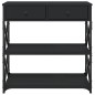 vidaXL Mesa consola madera de ingeniería negra 75x28x75 cm vidaXL Mesa consola madera de ingeniería negra 75x28x75 cm