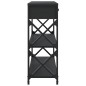 vidaXL Mesa consola madera de ingeniería negra 75x28x75 cm vidaXL Mesa consola madera de ingeniería negra 75x28x75 cm