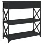 vidaXL Mesa consola madera de ingeniería negra 75x28x75 cm vidaXL Mesa consola madera de ingeniería negra 75x28x75 cm