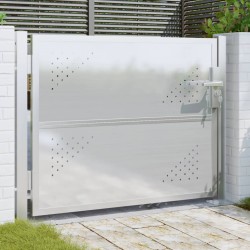 vidaXL Puerta de jardín de acero inoxidable 100x75 cm