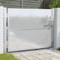 vidaXL Puerta de jardín de acero inoxidable 100x75 cm