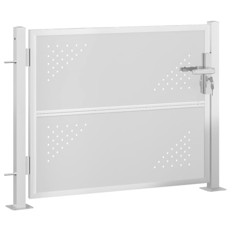 vidaXL Puerta de jardín de acero inoxidable 100x75 cm