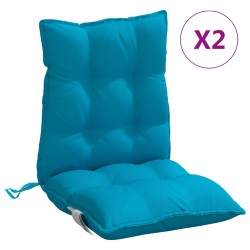 vidaXL Cojines para silla respaldo bajo 2 uds tela Oxford azul claro