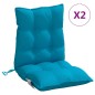 vidaXL Cojines para silla respaldo bajo 2 uds tela Oxford azul claro vidaXL Cojines para silla respaldo bajo 2 uds tela Oxford azul claro