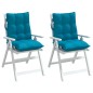 vidaXL Cojines para silla respaldo bajo 2 uds tela Oxford azul claro vidaXL Cojines para silla respaldo bajo 2 uds tela Oxford azul claro