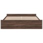 vidaXL Cama con cajones madera ingeniería marrón roble 180x200 cm