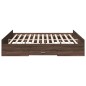 vidaXL Cama con cajones madera ingeniería marrón roble 180x200 cm