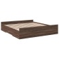vidaXL Cama con cajones madera ingeniería marrón roble 180x200 cm