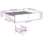 vidaXL Cama con cajones madera ingeniería marrón roble 180x200 cm