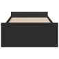 vidaXL Cama con cajones madera de ingeniería negro 100x200 cm