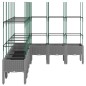 vidaXL Jardinera con enrejado PP gris claro 200x160x142,5 cm