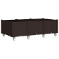 vidaXL Jardinera con ruedas PP marrón 150x80x54 cm vidaXL Jardinera con ruedas PP marrón 150x80x54 cm