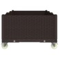 vidaXL Jardinera con ruedas PP marrón 150x80x54 cm vidaXL Jardinera con ruedas PP marrón 150x80x54 cm