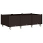 vidaXL Jardinera con ruedas PP marrón 150x80x54 cm vidaXL Jardinera con ruedas PP marrón 150x80x54 cm