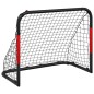 vidaXL Portería de fútbol con red acero rojo y negro 90x48x71 cm vidaXL Portería de fútbol con red acero rojo y negro 90x48x71 cm