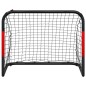 vidaXL Portería de fútbol con red acero rojo y negro 90x48x71 cm vidaXL Portería de fútbol con red acero rojo y negro 90x48x71 cm
