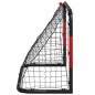 vidaXL Portería de fútbol con red acero rojo y negro 90x48x71 cm vidaXL Portería de fútbol con red acero rojo y negro 90x48x71 cm