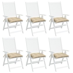 vidaXL Cojines para palets 6 unidades tela Oxford beige 50x50x7 cm