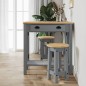 vidaXL Taburetes altos de cocina 2 uds madera maciza de pino gris vidaXL Taburetes altos de cocina 2 uds madera maciza de pino gris