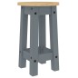 vidaXL Taburetes altos de cocina 2 uds madera maciza de pino gris vidaXL Taburetes altos de cocina 2 uds madera maciza de pino gris