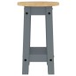 vidaXL Taburetes altos de cocina 2 uds madera maciza de pino gris vidaXL Taburetes altos de cocina 2 uds madera maciza de pino gris
