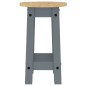 vidaXL Taburetes altos de cocina 2 uds madera maciza de pino gris vidaXL Taburetes altos de cocina 2 uds madera maciza de pino gris
