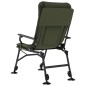 vidaXL Silla de pesca con reposabrazos plegable verde