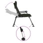 vidaXL Silla de pesca con reposabrazos plegable verde