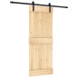 vidaXL Puerta corredera con herrajes madera maciza de pino 80x210 cm vidaXL Puerta corredera con herrajes madera maciza de pino 80x210 cm