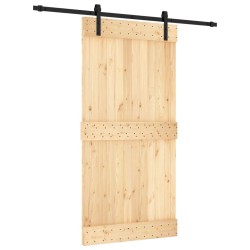 vidaXL Puerta corredera con herrajes madera maciza de pino 100x210 cm