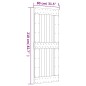 vidaXL Puerta corredera con herrajes madera maciza de pino 80x210 cm
