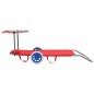 vidaXL Tumbona plegable con toldo y ruedas acero roja vidaXL Tumbona plegable con toldo y ruedas acero roja