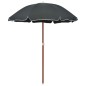 vidaXL Sombrilla con palo de acero gris antracita 180 cm