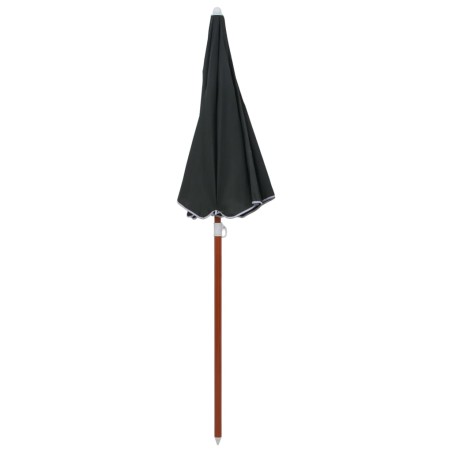 vidaXL Sombrilla con palo de acero gris antracita 180 cm