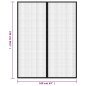 vidaXL Mosquiteras para puerta bloque magnético 2 uds negro 230x160 cm vidaXL Mosquiteras para puerta bloque magnético 2 uds negro 230x160 cm