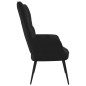 vidaXL Silla de relajación de terciopelo negro
