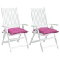 vidaXL Cojines para silla 2 unidades tela rosa 40x40x7 cm