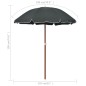 vidaXL Sombrilla con palo de acero gris antracita 180 cm