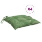 vidaXL Cojines para silla 4 uds tela estampado de hojas 40x40x7 cm vidaXL Cojines para silla 4 uds tela estampado de hojas 40x40x7 cm