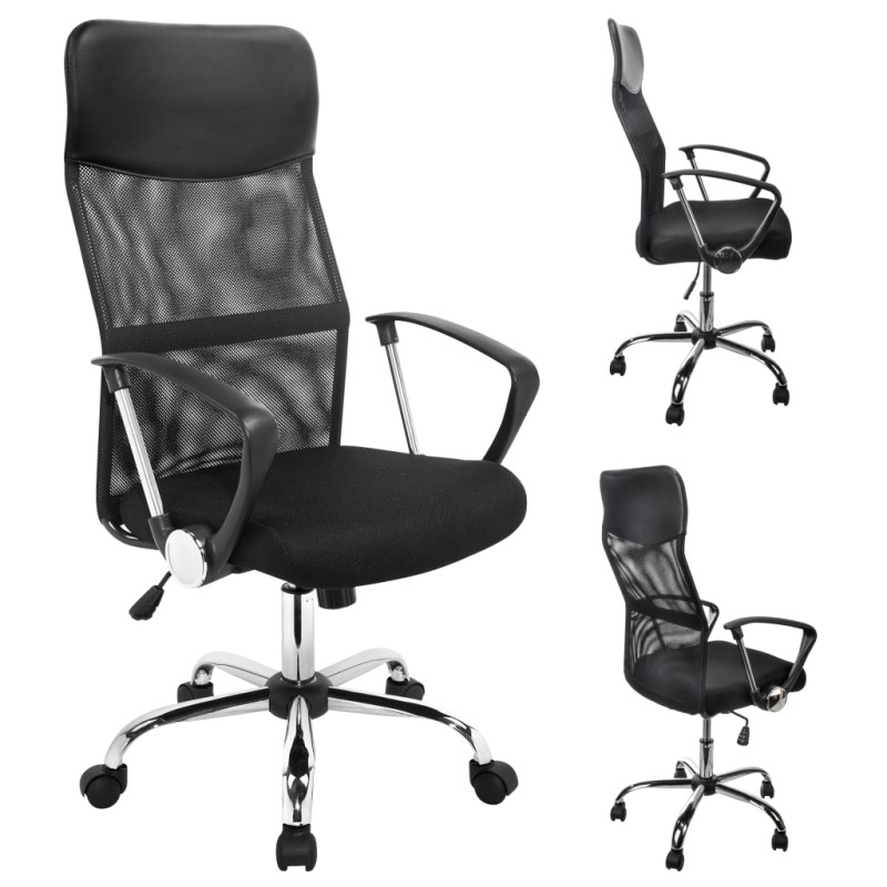 HI Silla de oficina acero negra HI Silla de oficina acero negra