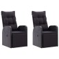 vidaXL Juego de comedor para jardín 5 piezas negro vidaXL Juego de comedor para jardín 5 piezas negro