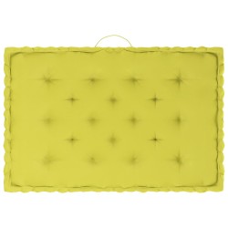 vidaXL Cojines para palets de suelo 3 unidades algodón verde manzana