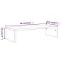 vidaXL Soporte para pantalla madera roble ahumado 60x23,5x12 cm