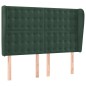 vidaXL Cabecero con orejas de terciopelo verde oscuro 147x23x118/128cm vidaXL Cabecero con orejas de terciopelo verde oscuro 147x23x118/128cm