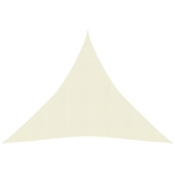 vidaXL Toldo de vela crema HDPE 160 g/m² 4x4x4 m
