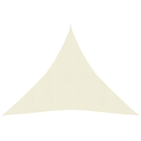 vidaXL Toldo de vela crema HDPE 160 g/m² 4x4x4 m
